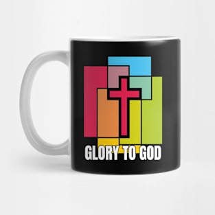 Glory to God, Jesus Christ Cross, Christian GIfts Store Mug